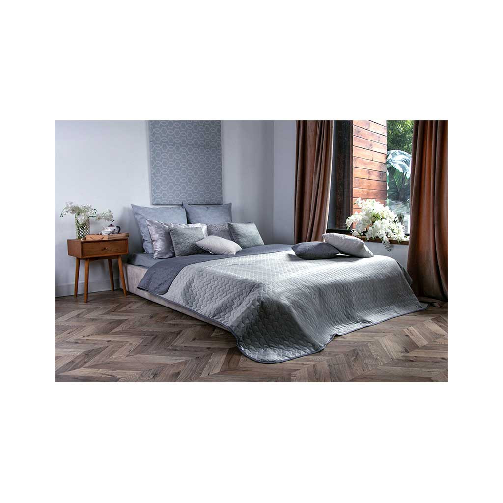 Покривало Руно двостороннє VeLour Сіре 180 х 220 см (340.55_Grey) - зображення 2