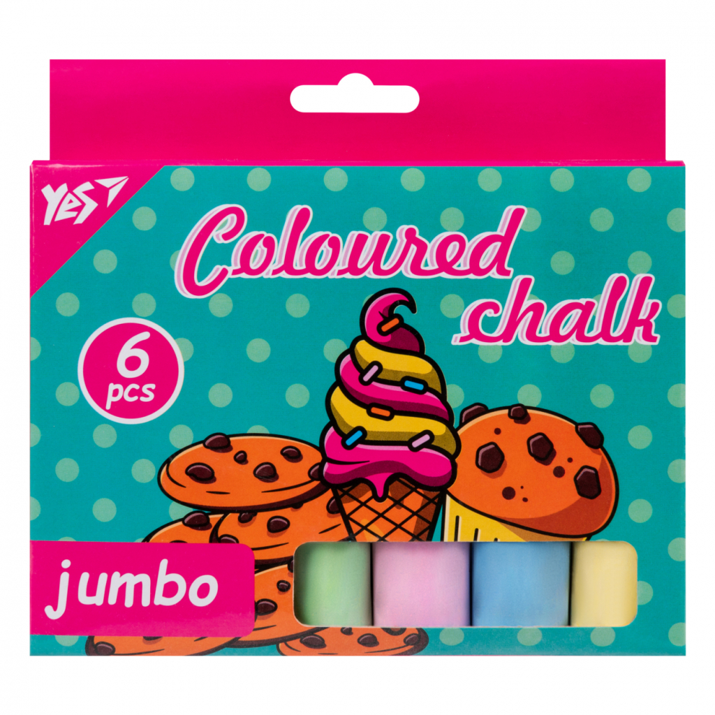 Крейда Yes кольорова Sweet Cream 6 шт JUMBO (400498) - зображення 1