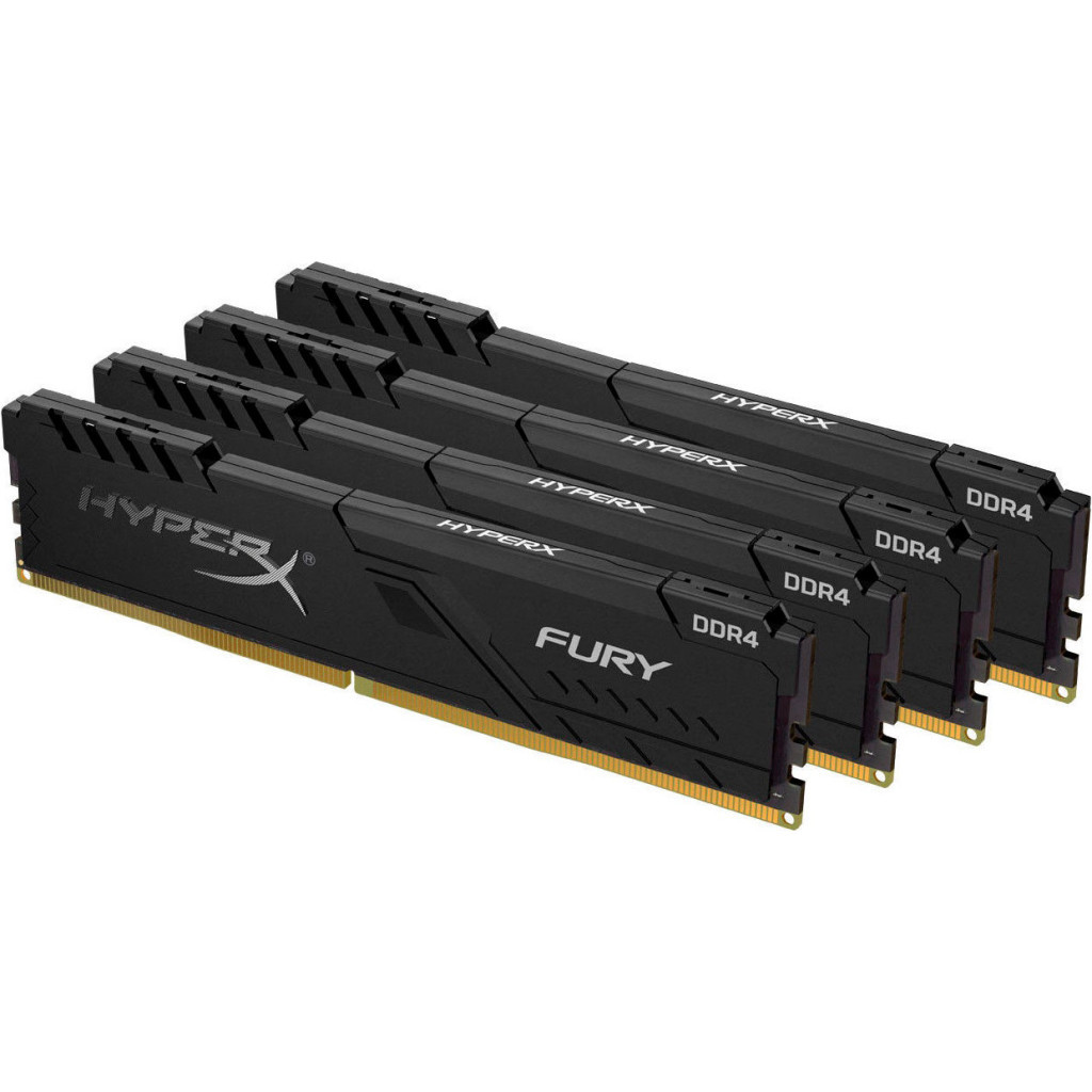 Модуль пам'яті для комп'ютера DDR4 64GB (4x16GB) 3600 MHz Fury Black Kingston Fury (ex.HyperX) (HX436C18FB4K4/64) - зображення 2