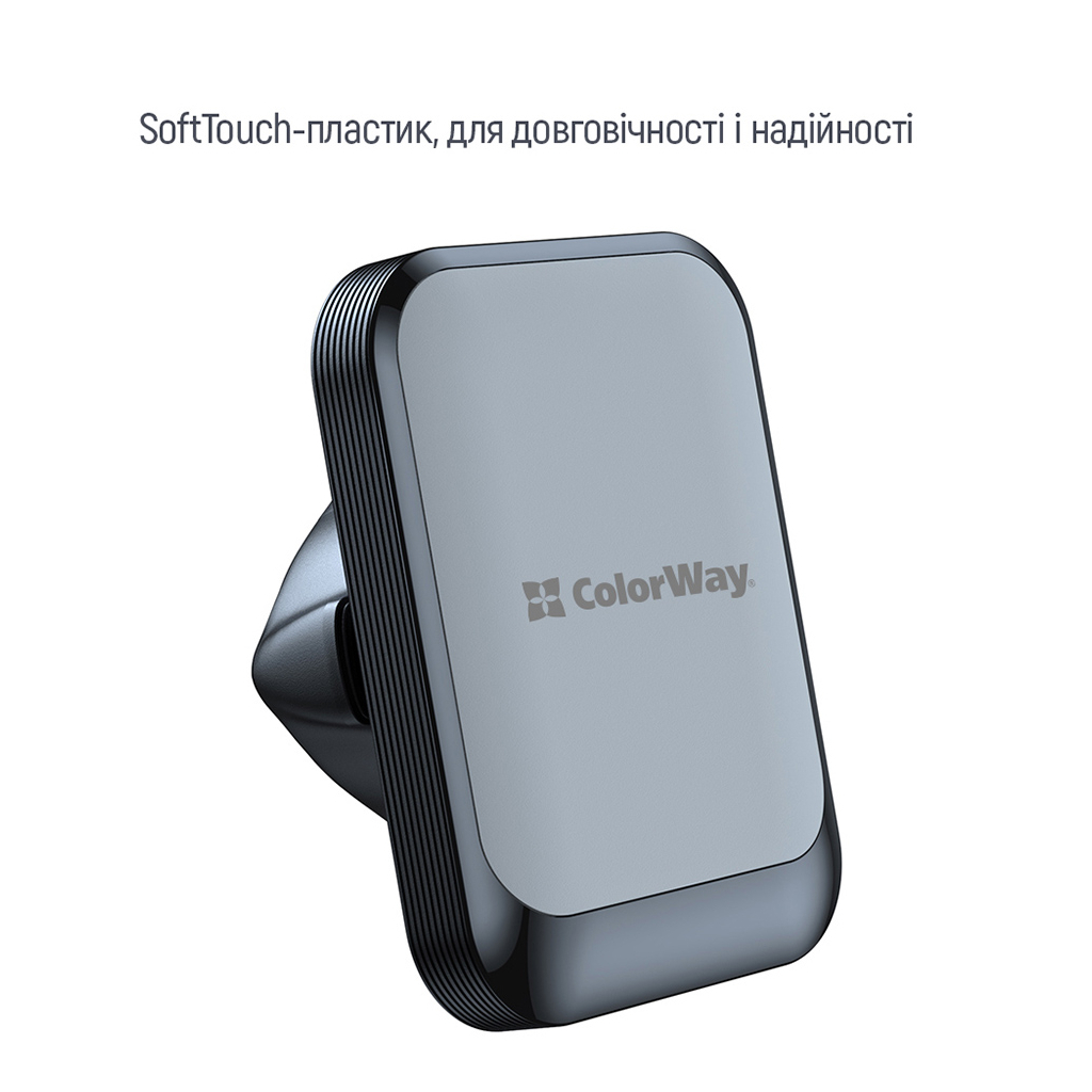 Універсальний автотримач ColorWay Magnetic Air Vent-6 (360° rotation) Gray (CW-CHM16-GR) - изображение 9