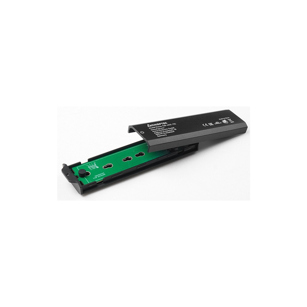 Кишеня зовнішня Chieftec M.2 PCIe NVMe/SATA SSD CEB-M2C-TLE USB 3.2 Gen2 Type-C Tool-Less Alum/Plastic (CEB-M2C-TLE) - зображення 2