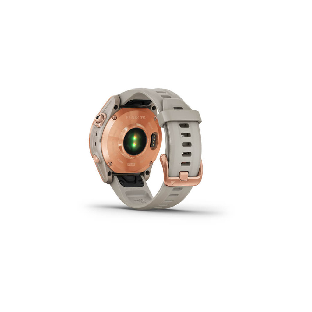 Смарт-годинник Garmin fenix 7S Sol, Rose Gold w/ Light Sand Band, GPS (010-02539-11) - зображення 10