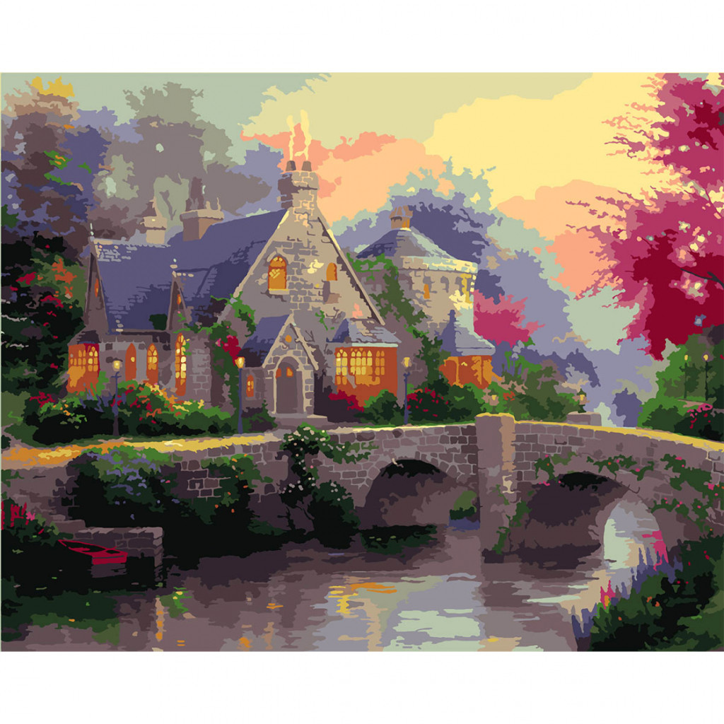 Картина по номерам Santi Будинок біля річки 40*50 (954832) - зображення 1