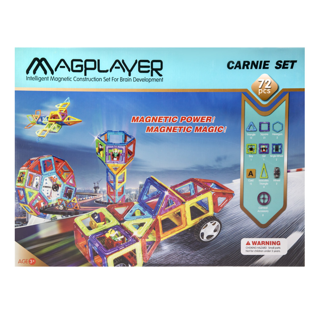 Конструктор Magplayer Набір 72 ел. (MPB-72) - зображення 1