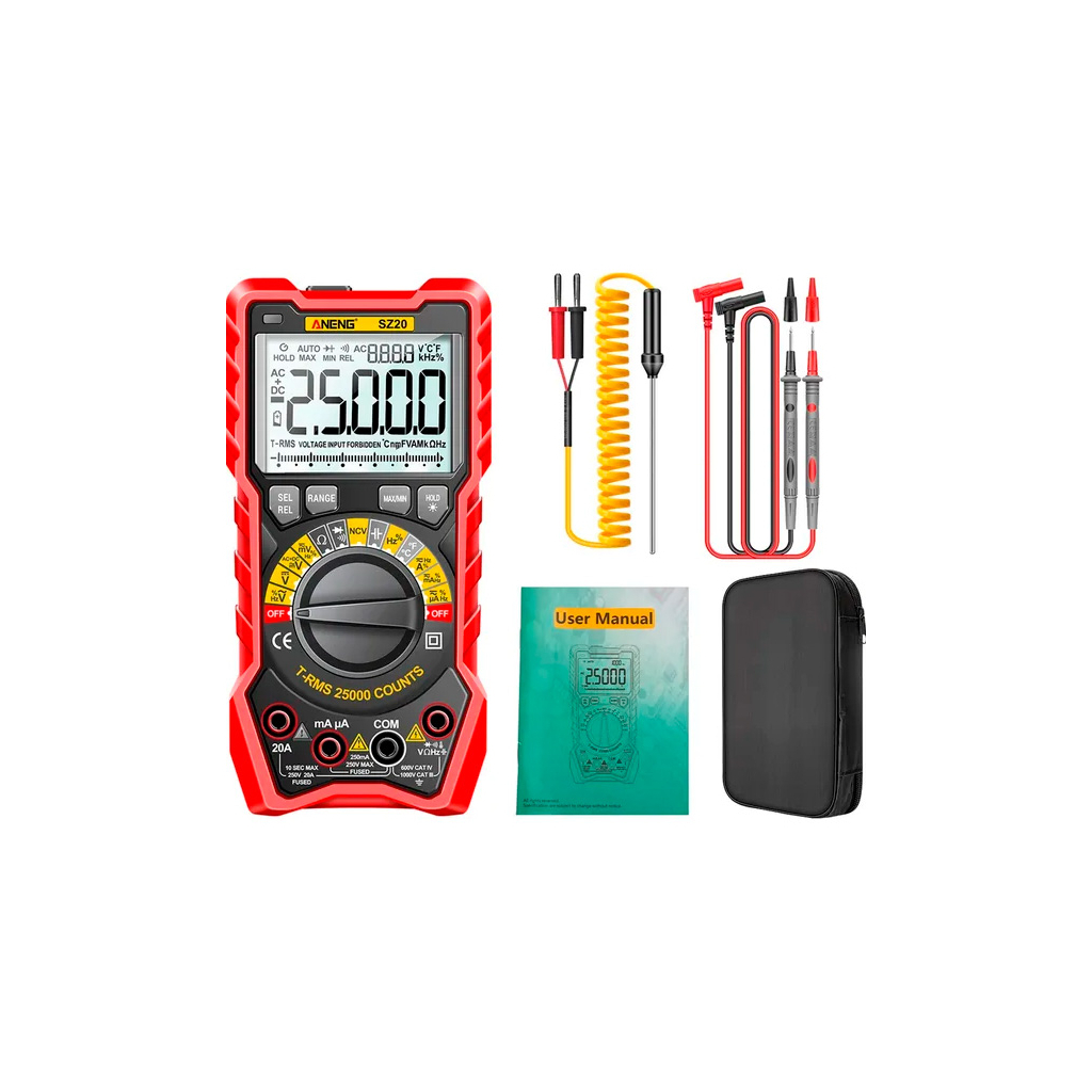Цифровий мультиметр ANENG AN-SZ20, V, A, R, C, T, F (AN-SZ20) - зображення 2