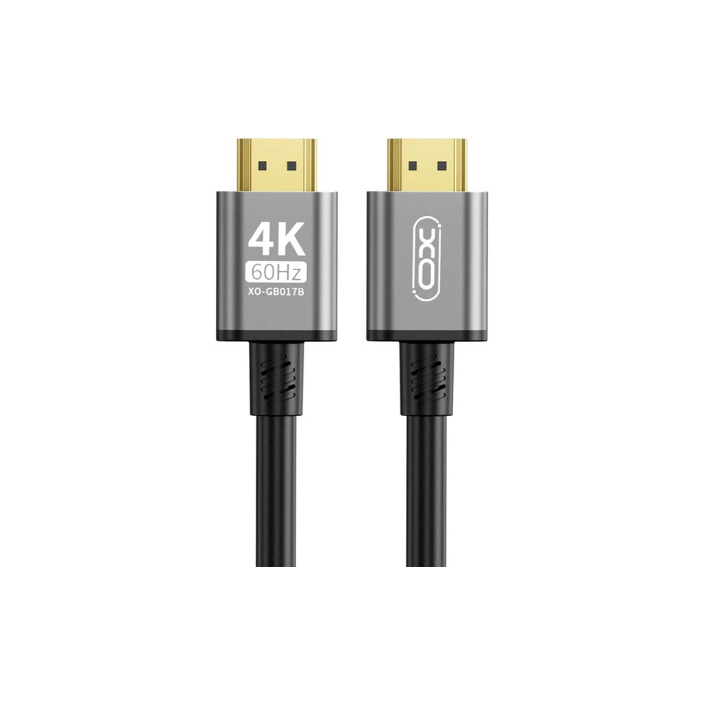 Кабель мультимедійний HDMI M to HDMI M 5.0m V2.0 black XO (GB017B-HDMI.tranish) - зображення 1