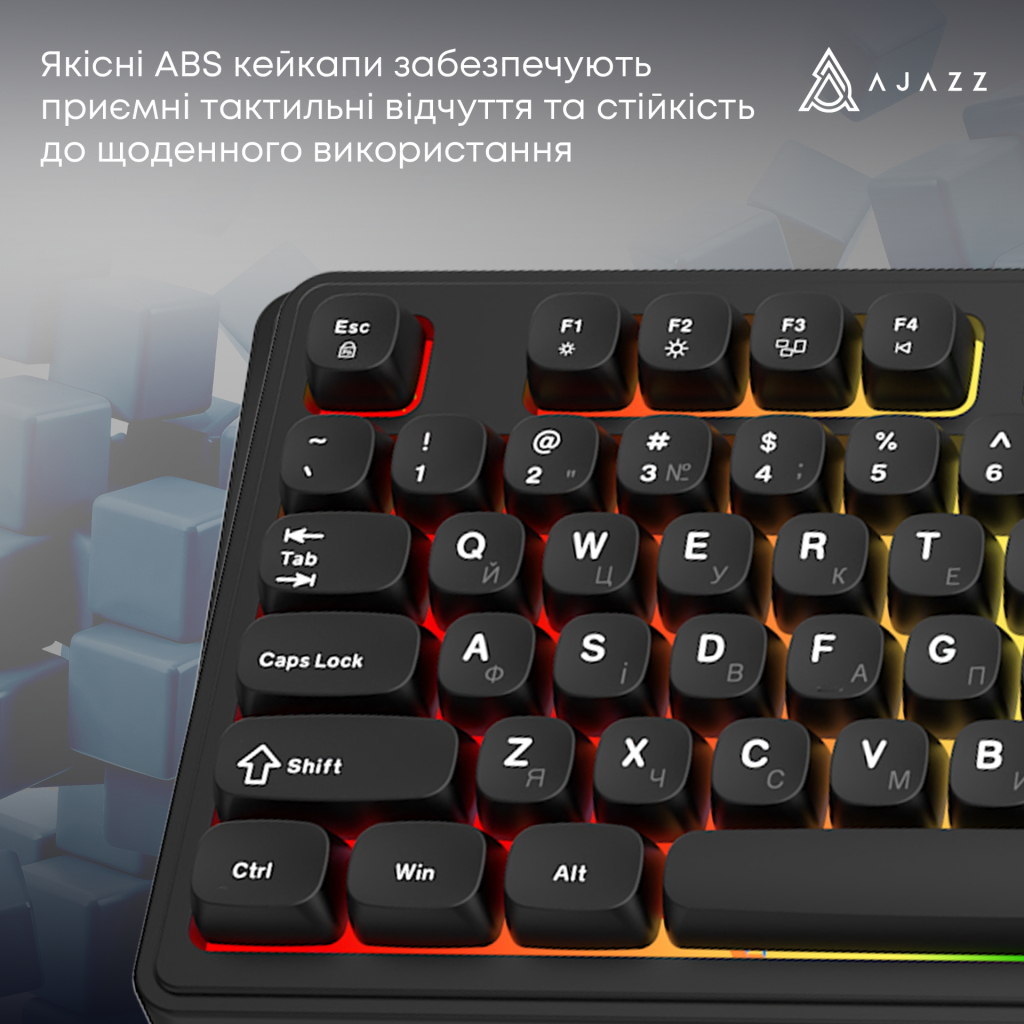 Клавіатура Ajazz AF98 USB UA Black (AF98-B) - зображення 11