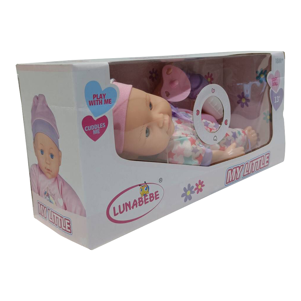 Пупс Lunabebe інтерактивний з аксесуарами зі звуковими ефектами 27 см (3858894674794) - зображення 2