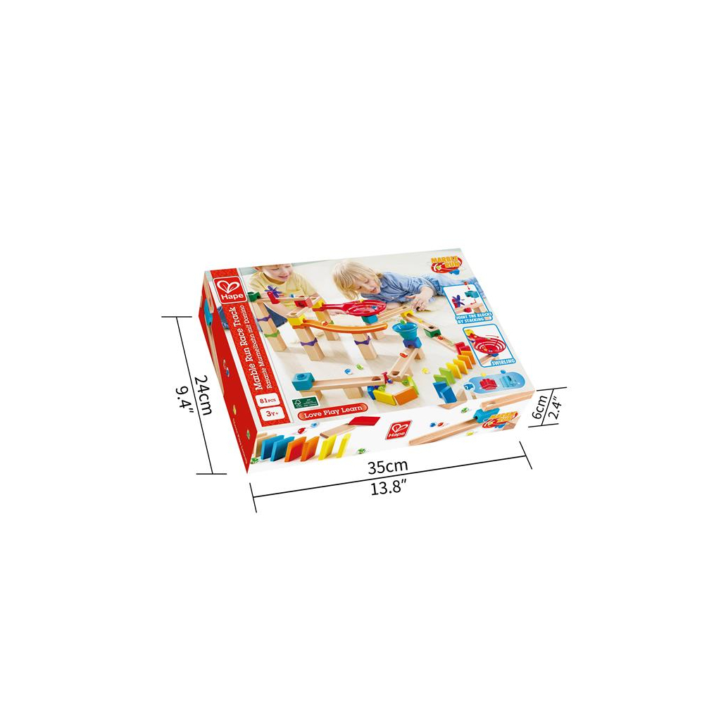 Конструктор Hape лабіринт Marble Run Гоночна траса 81 елементів (E1101) - зображення 4