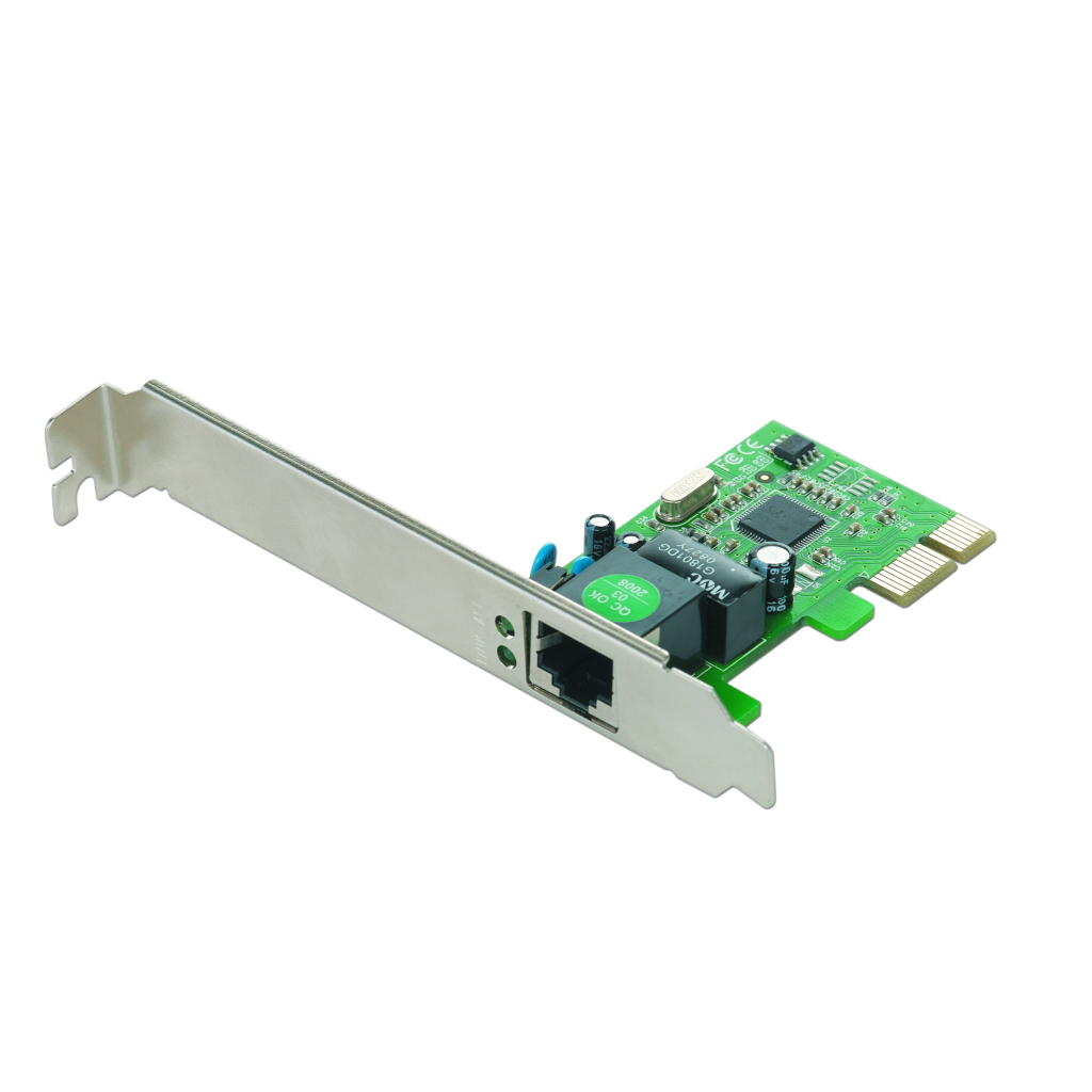 Мережева карта 1000 Base-TX PCI-E Realtek Gembird (NIC-GX1) - зображення 1