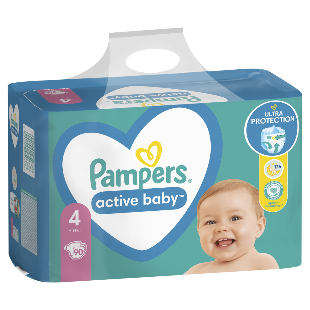Підгузки Pampers Active Baby Maxi 4 (9-14 кг) 90 шт. (8001090950376) - зображення 3