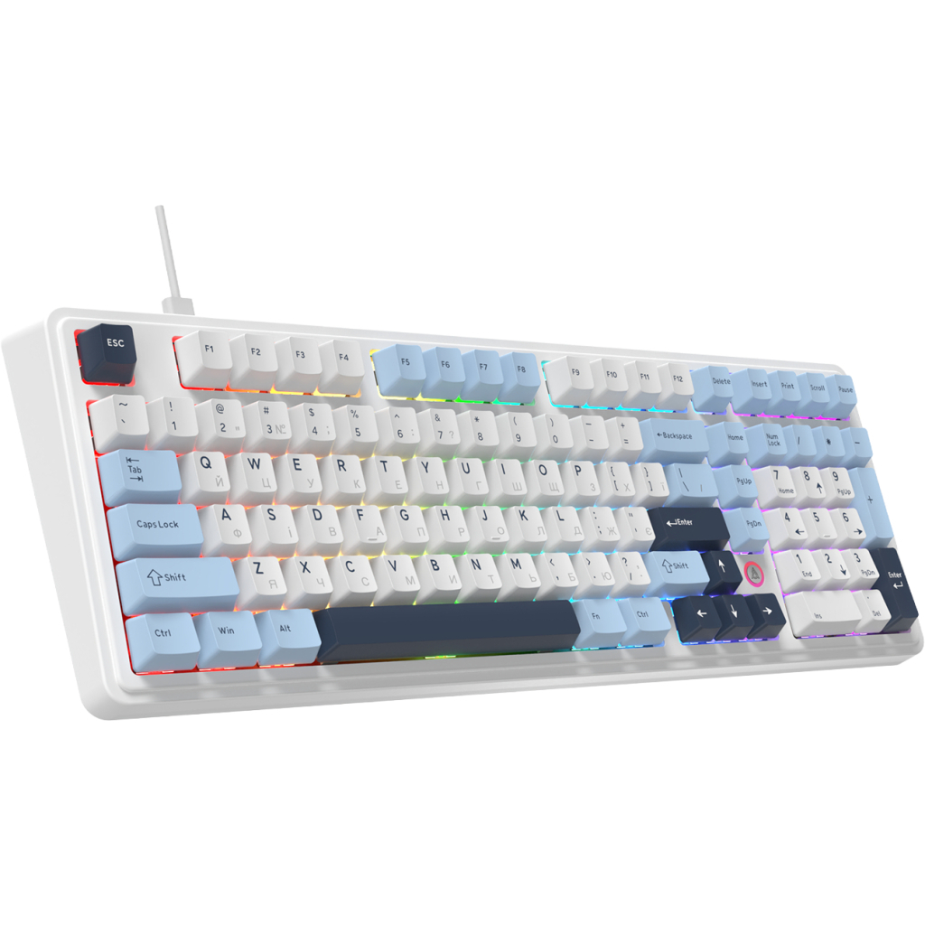 Клавіатура Ajazz AK980 MAX Magnetic Switch USB UA White/Blue (AK980-MAX-M-BWDB) - зображення 3