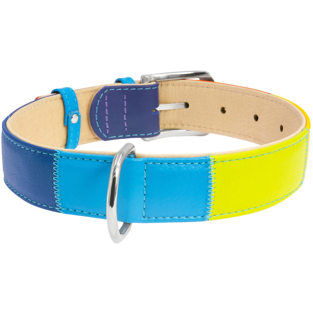 Нашийник для тварин WAUDOG Glamour з QR паспортом "Веселка" L (3922) - зображення 3