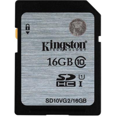 Карта пам'яті Kingston 16GB SDHC UHS-I Class10 (SD10VG2/16GB) - зображення 1