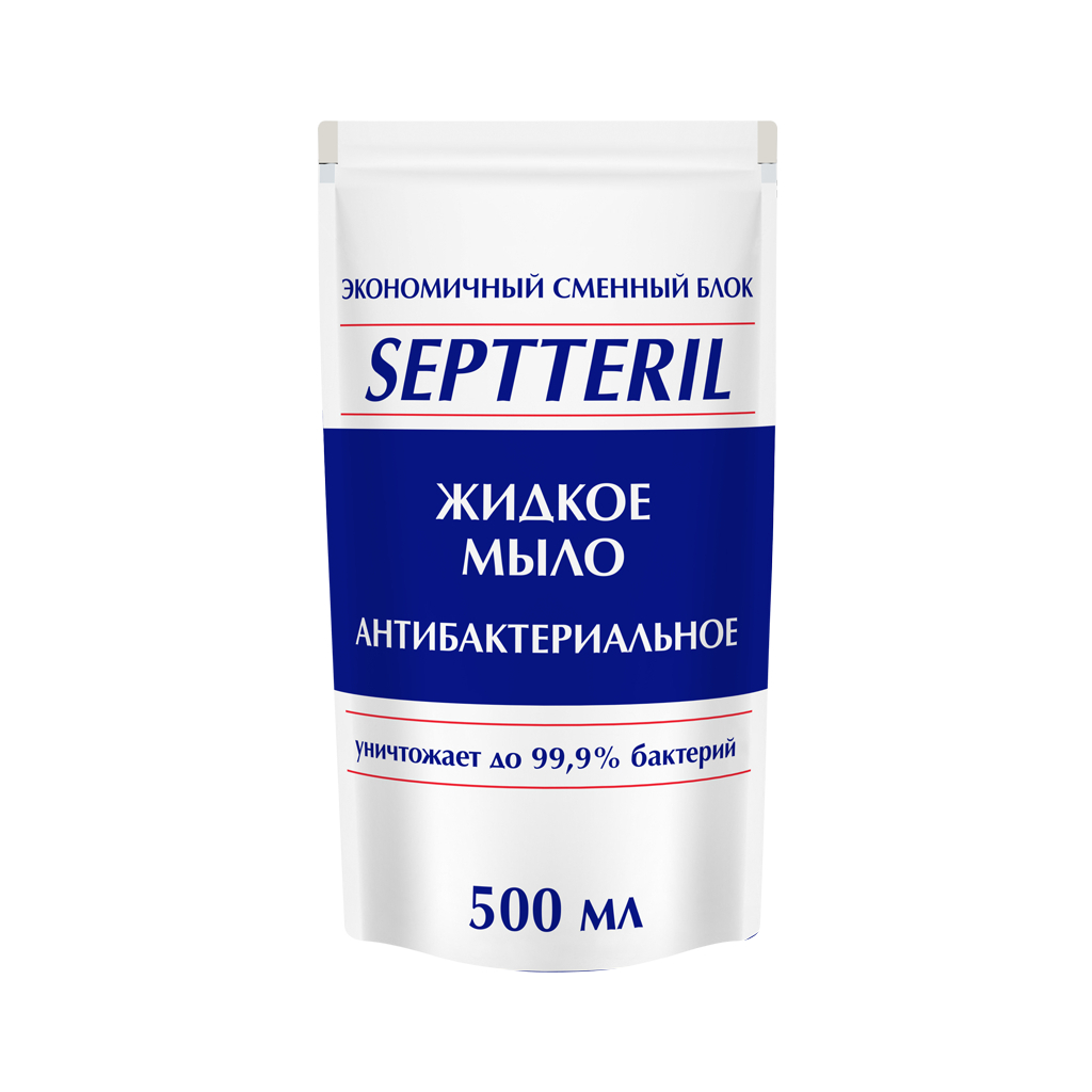 Рідке мило Septteril Антибактеріальне дой-пак 500 мл (4820168432811) - зображення 1