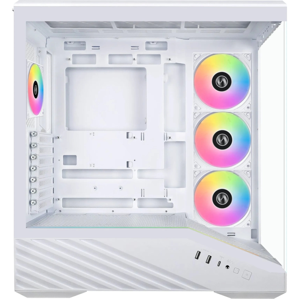 Корпус для ПК Lian Li V100R case with pre-installed four 120mm RGB PWM fan, White (G99.V100RW.01) - зображення 3