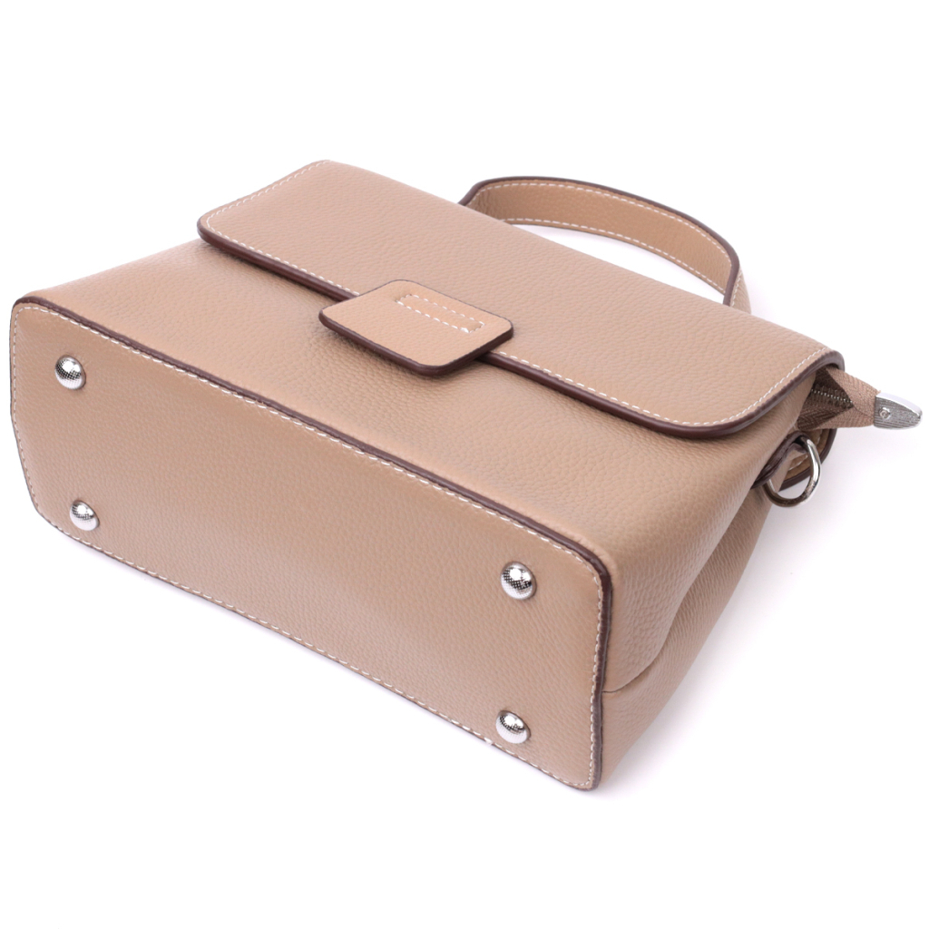 Сумка Vintage Жіноча сетчел із натуральної шкіри Бежева (22292) - зображення 5