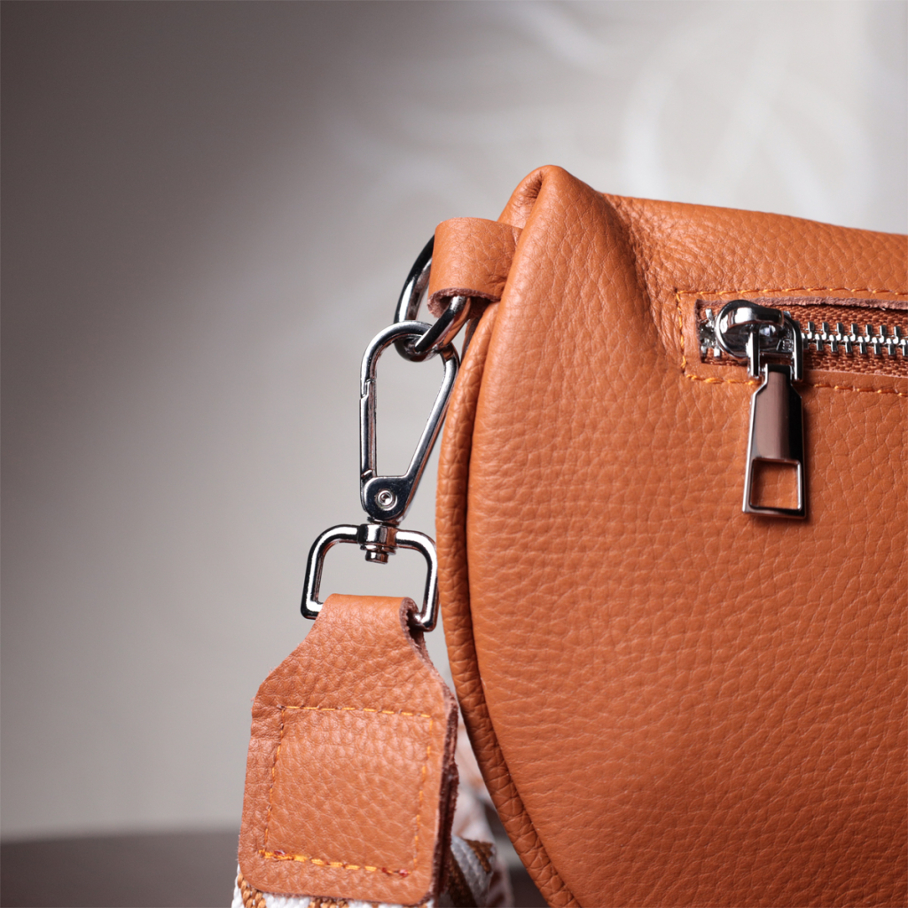 Сумка Vintage Шкіряна жіноча через плече з міні гаманцем Руда (22665) - зображення 12