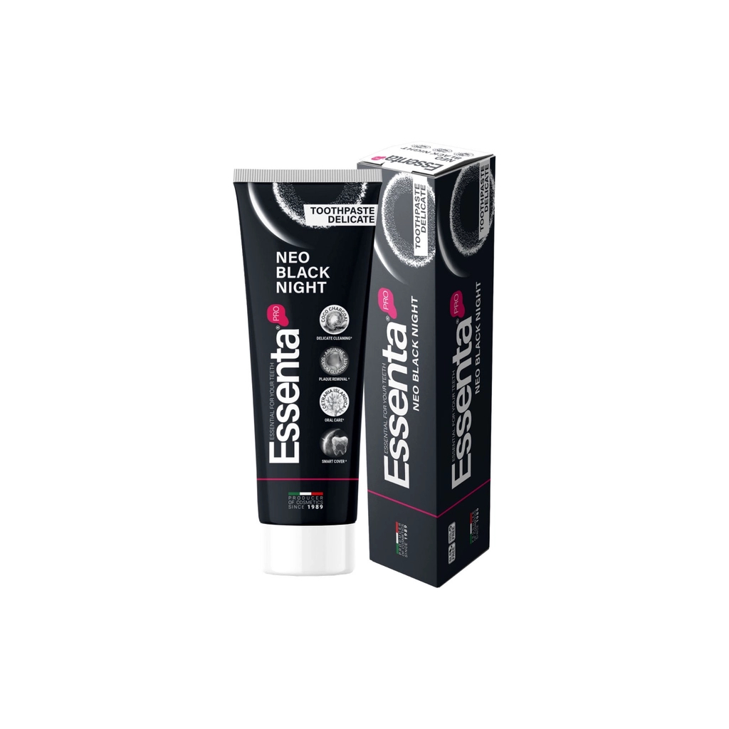 Зубна паста Essenta Pro Neo Black Night 75 мл (8031447500107) - зображення 1