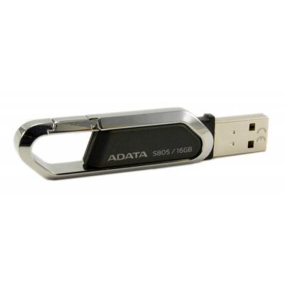 USB флеш накопичувач ADATA 16Gb S805 Grey USB 2.0 (AS805-16G-RGY) - зображення 4