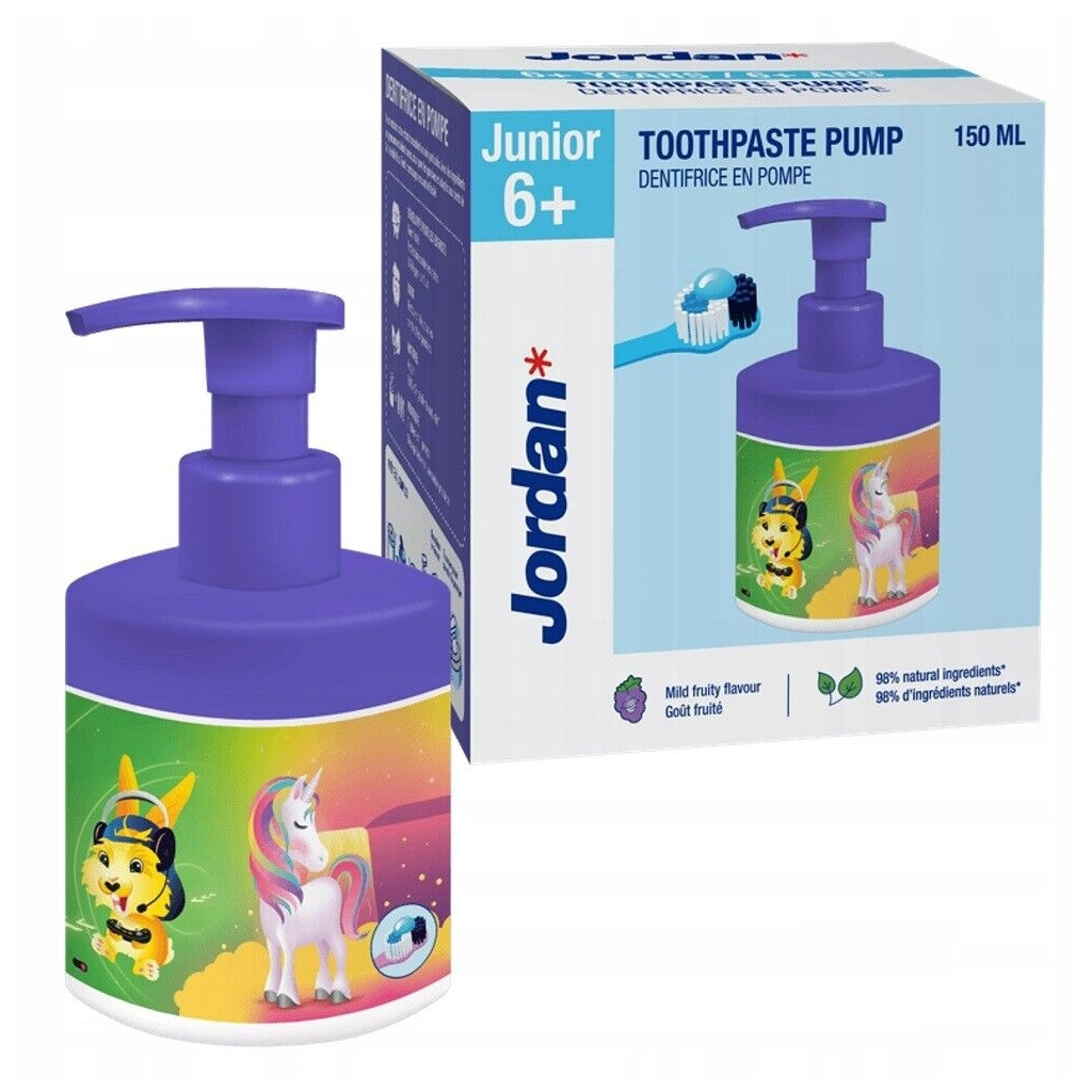 Дитяча зубна паста Jordan Junior 6+ років з дозатором, 150 мл (510003106) - зображення 3