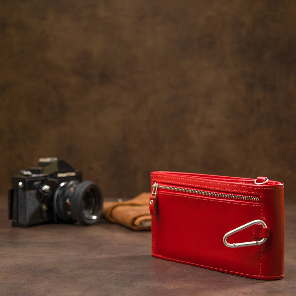 Сумка Grande Pelle З натуральної шкіри Червона (11441) - зображення 9