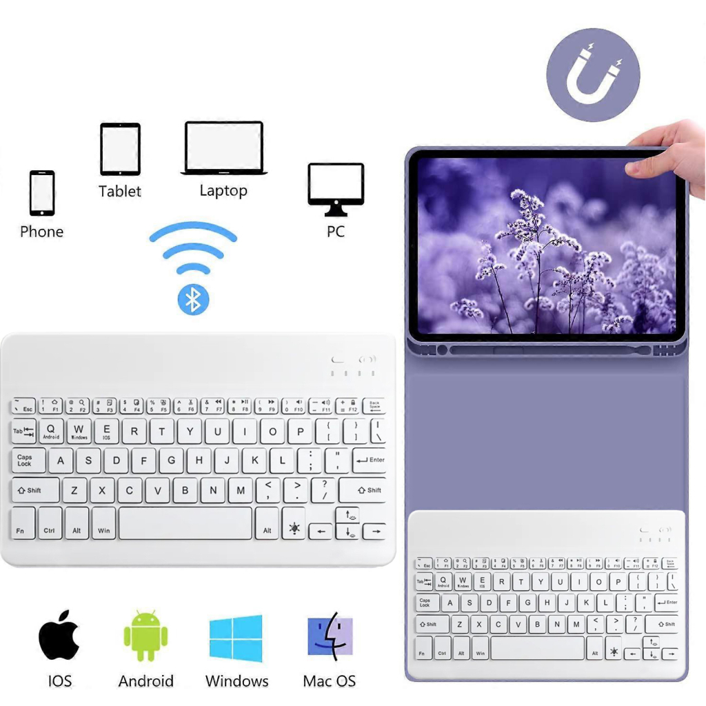 Чохол до планшета BeCover with keyboard Apple iPad Pro 13" M4 2024 Purple (713007) - изображение 6