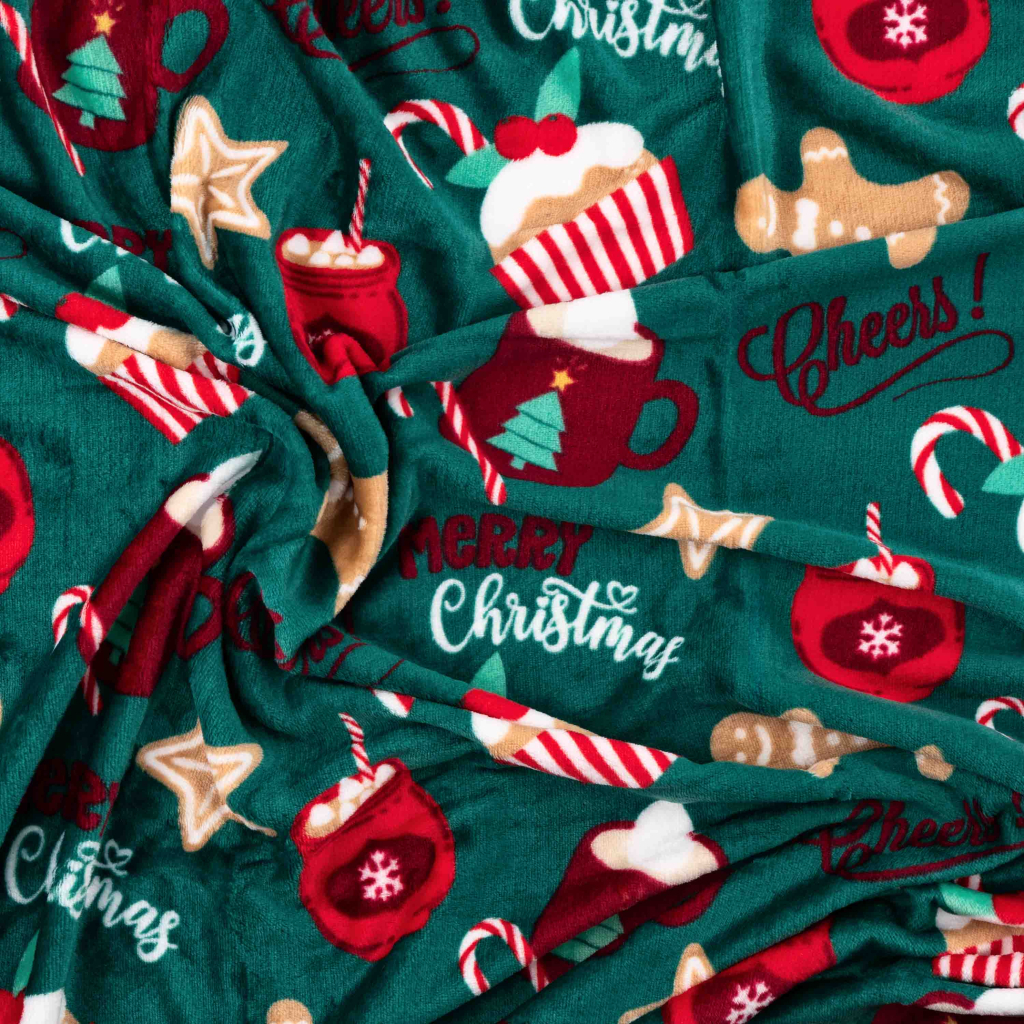 Плед Ardesto Christmas Flannel 100% поліестер, різдвяні смаколики 160х200 см (ART0122PB) - зображення 2