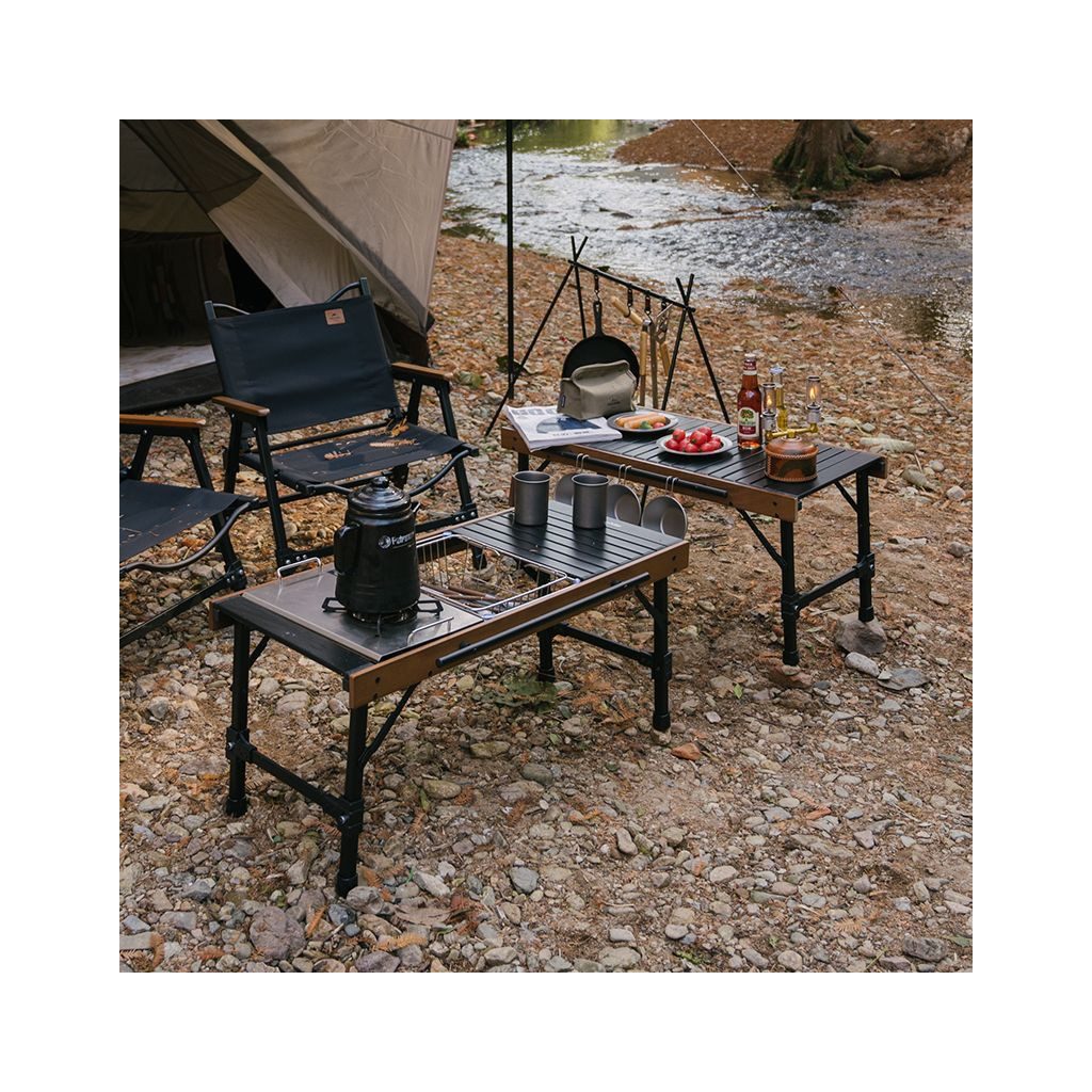 Туристичний стіл Naturehike комбінований NH21JU011 алюміній/бук (6927595797808) - зображення 2