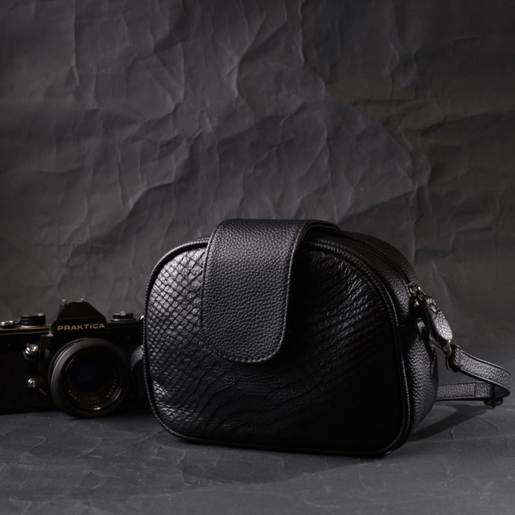 Сумка Vintage З натуральної шкіри Чорна (22354) - зображення 9