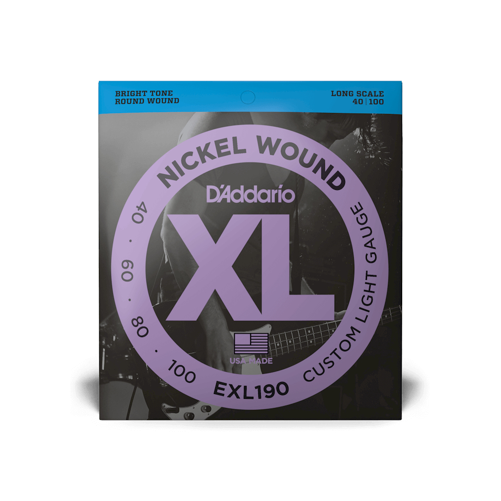 Струни для гітари D'Addario XL Nickel Wound Bass Custom Light (40-100) (EXL190) - зображення 1