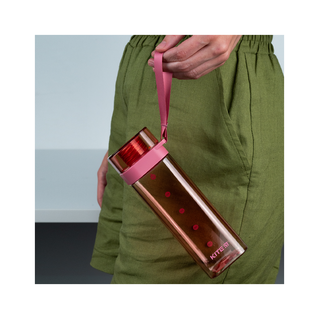 Поїльник-непроливайка Kite квадратна, 550 мл, рожева (K24-1209-3) - зображення 8