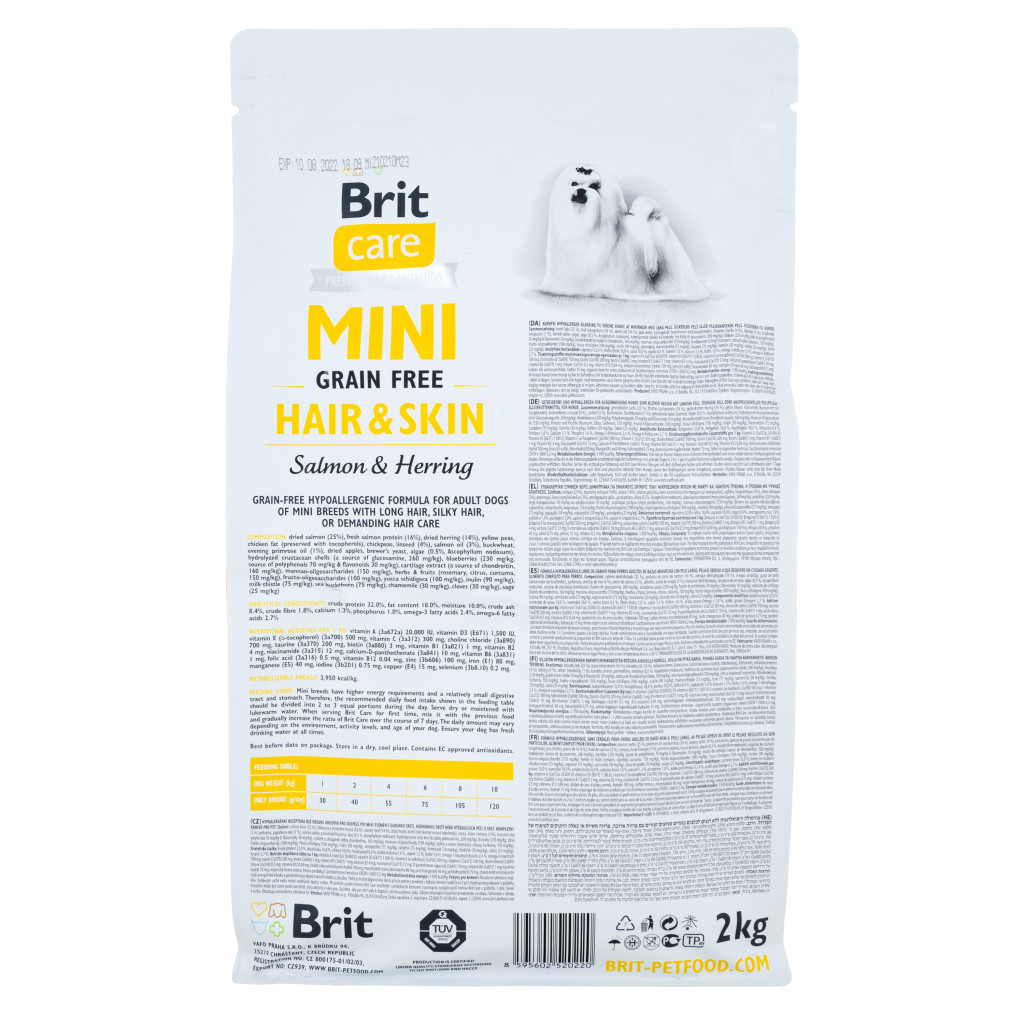 Сухий корм для собак Brit Care GF Mini Hair & Skin 2 кг (8595602520220) - зображення 2