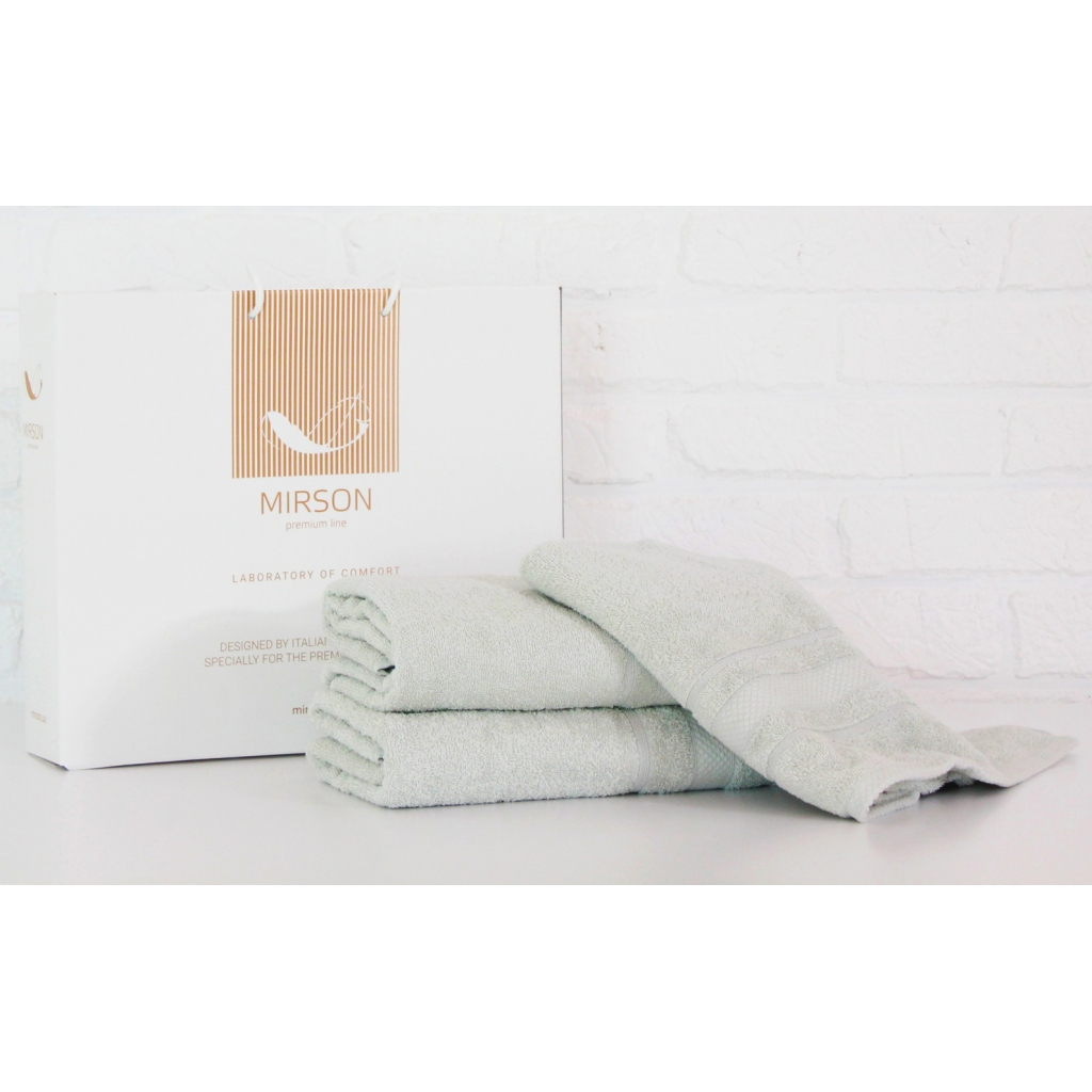 Рушник MirSon набір банних 5078 Elite SoftNess Menthol 50х90, 70х140, 100х150 (2200003960983) - зображення 1