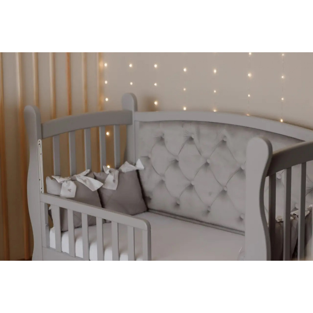 Ліжечко Angelo Габрієль сіре (велюр) 120х60 (12006) - зображення 2