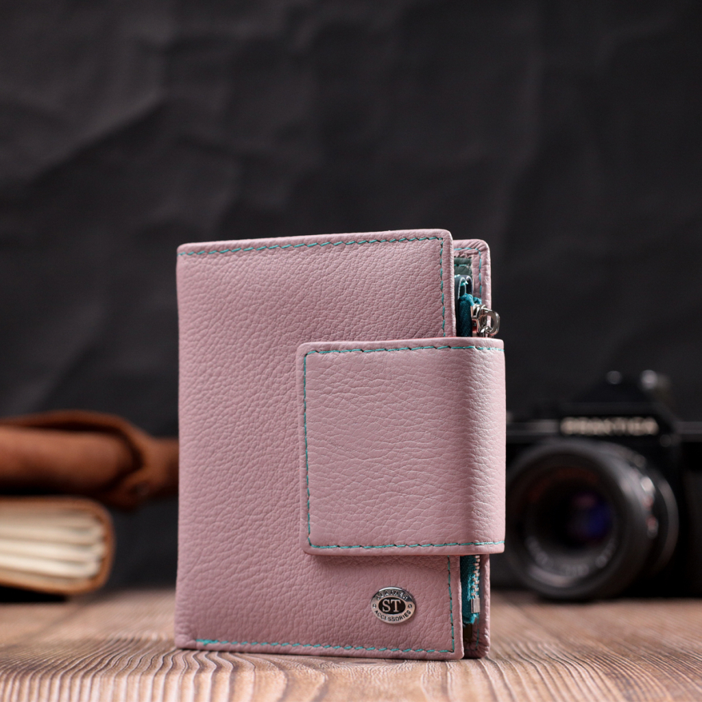 Портмоне ST Leather З натуральної шкіри Бежеве (19452) - зображення 9