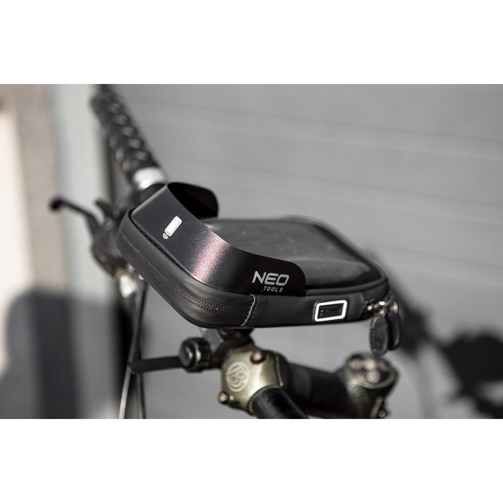 Велосумка на кермо Neo Tools з тримачем для смартфона до 6" Black (91-001) - зображення 2