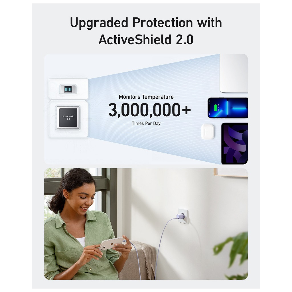 Зарядний пристрій Anker PowerPort 511 Nano III - 30W USB-C White (A2147G21) - зображення 3