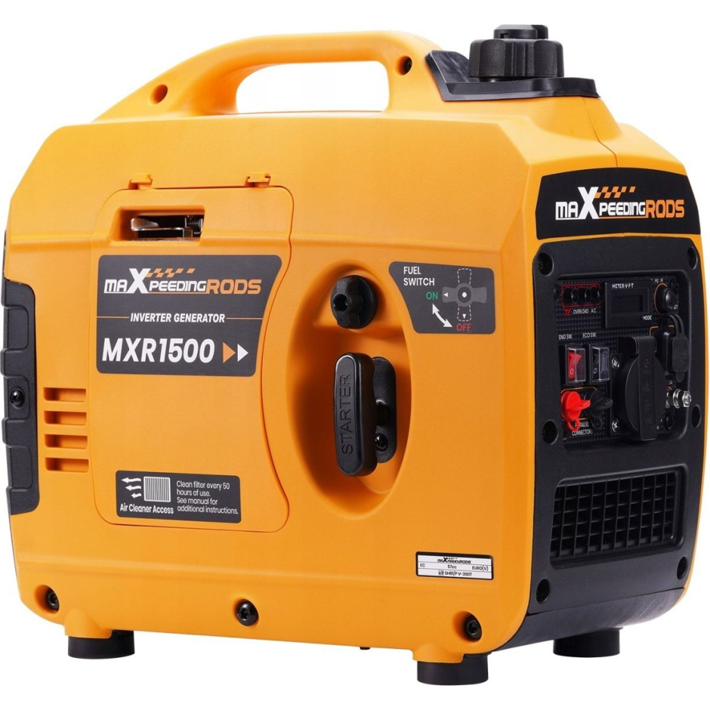Генератор maXpeedingRODS MXR1500 інверторний (1 kW), 220V, 50Hz, 2,4л, ручний запуск (mxr1500) - зображення 3