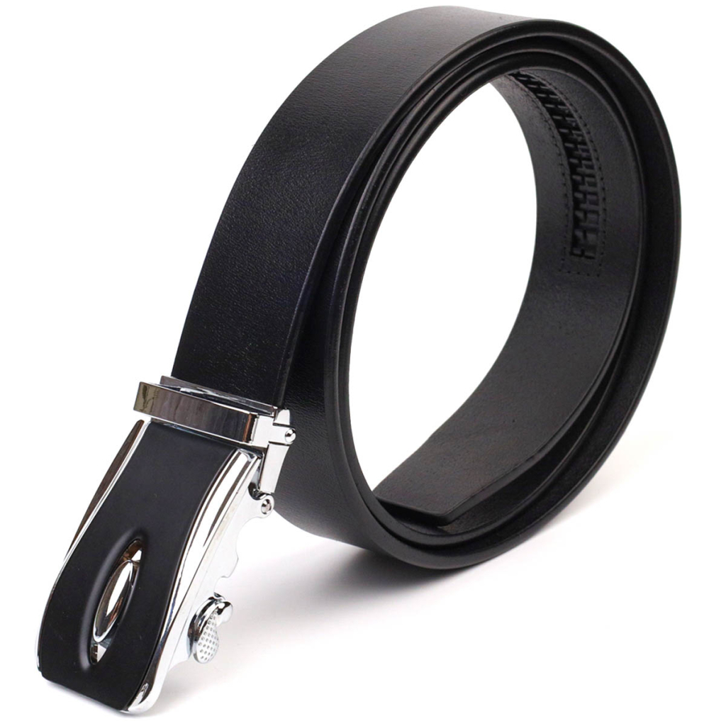 Ремінь Vintage З пряжкою автомат з натуральної шкіри Чорний (21465) - зображення 2