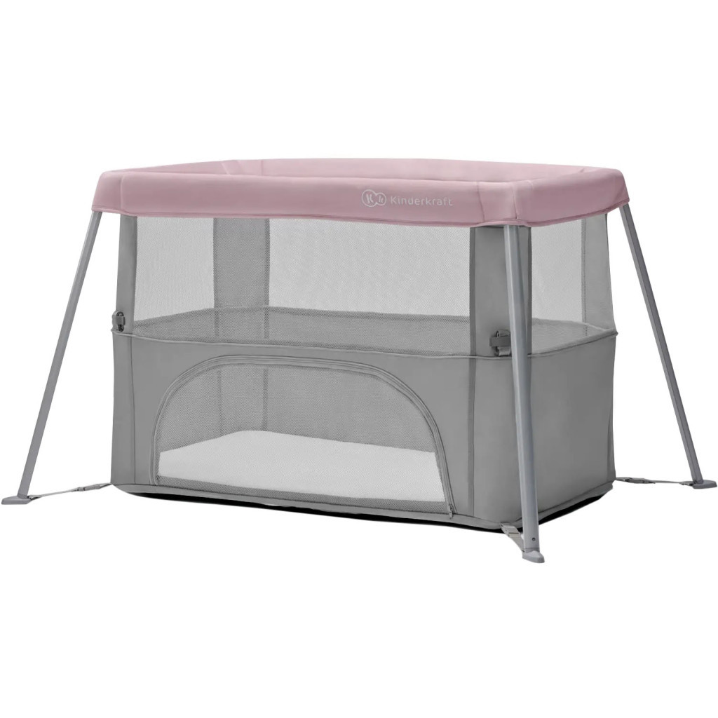 Ліжечко Kinderkraft манеж 2 в 1 Movi Pink (5902533918430) - зображення 1