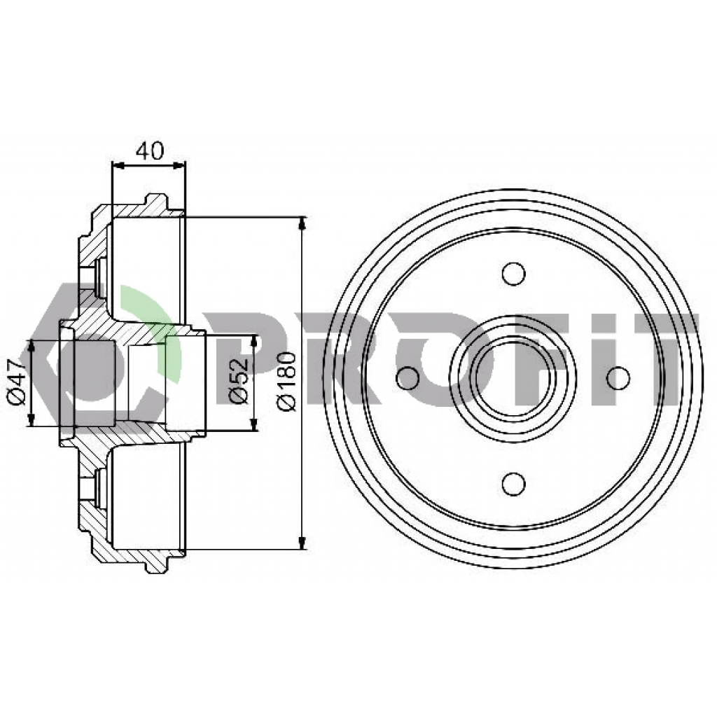 Гальмівний барабан Profit 5020-0015 - изображение 1