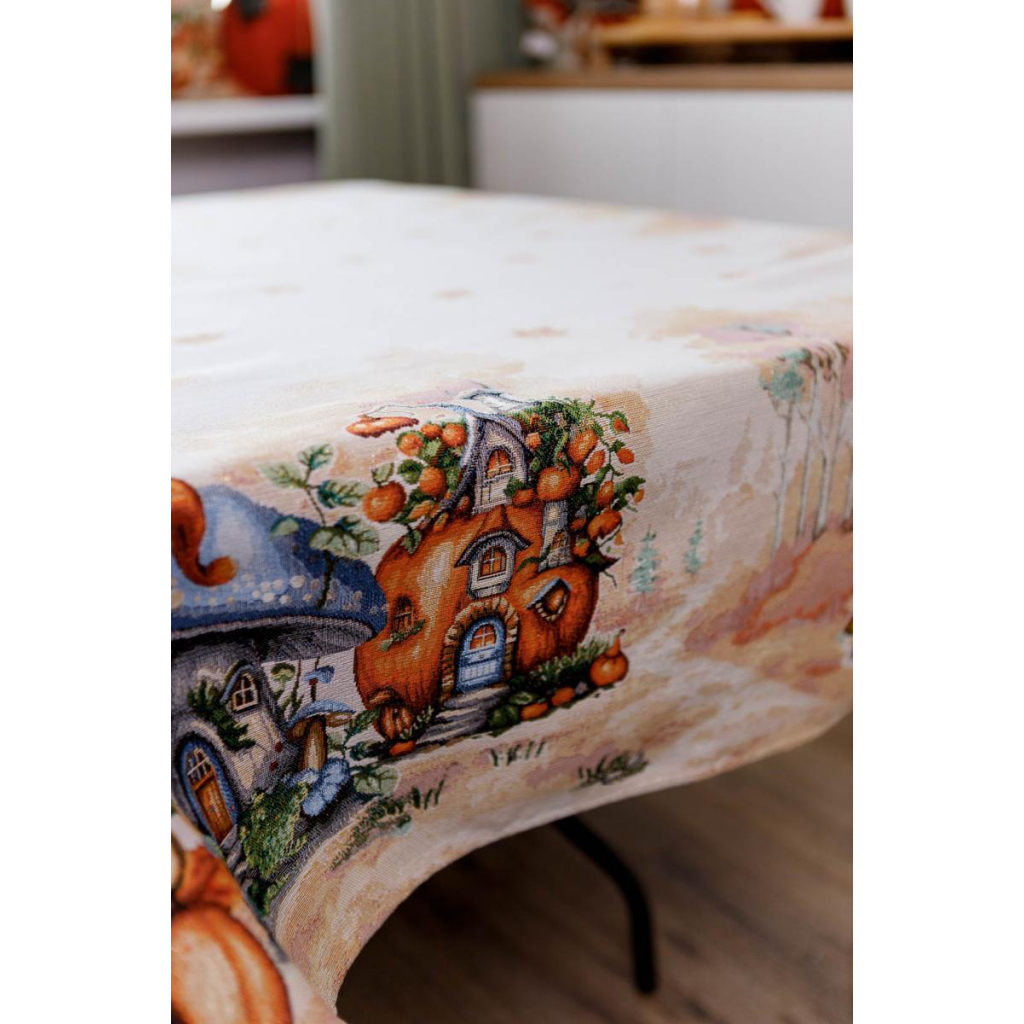 Скатертина Прованс гобеленова Гарбузові гноми 135х220 (036243) - зображення 2