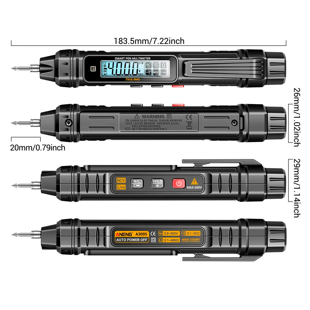 Цифровий мультиметр ANENG A3005, V, A, R (A3005) - изображение 6