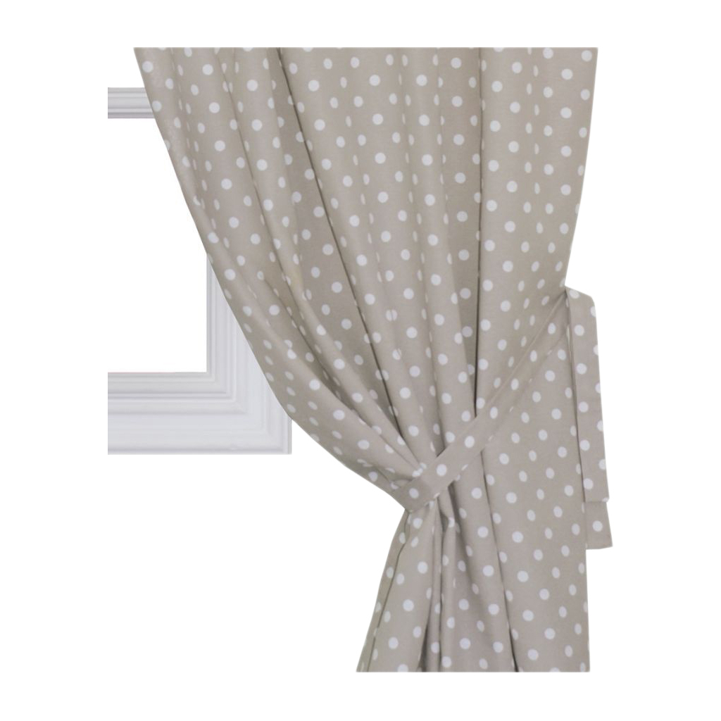 Штора Прованс комплект Горох бежевий 136х170 см 2 шт (11103) - зображення 2