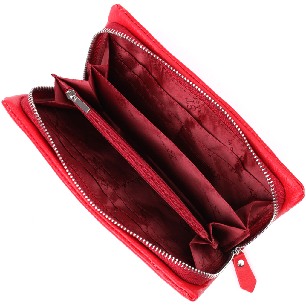 Гаманець ST Leather З відділенням під телефон з натуральної шкіри Червоний (23100) - зображення 5
