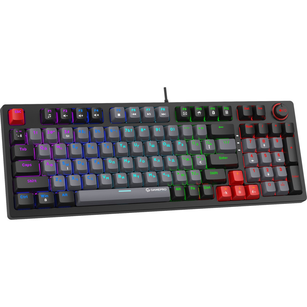 Клавіатура GamePro MK120R LED Red Switches USB Black (MK120R) - зображення 2