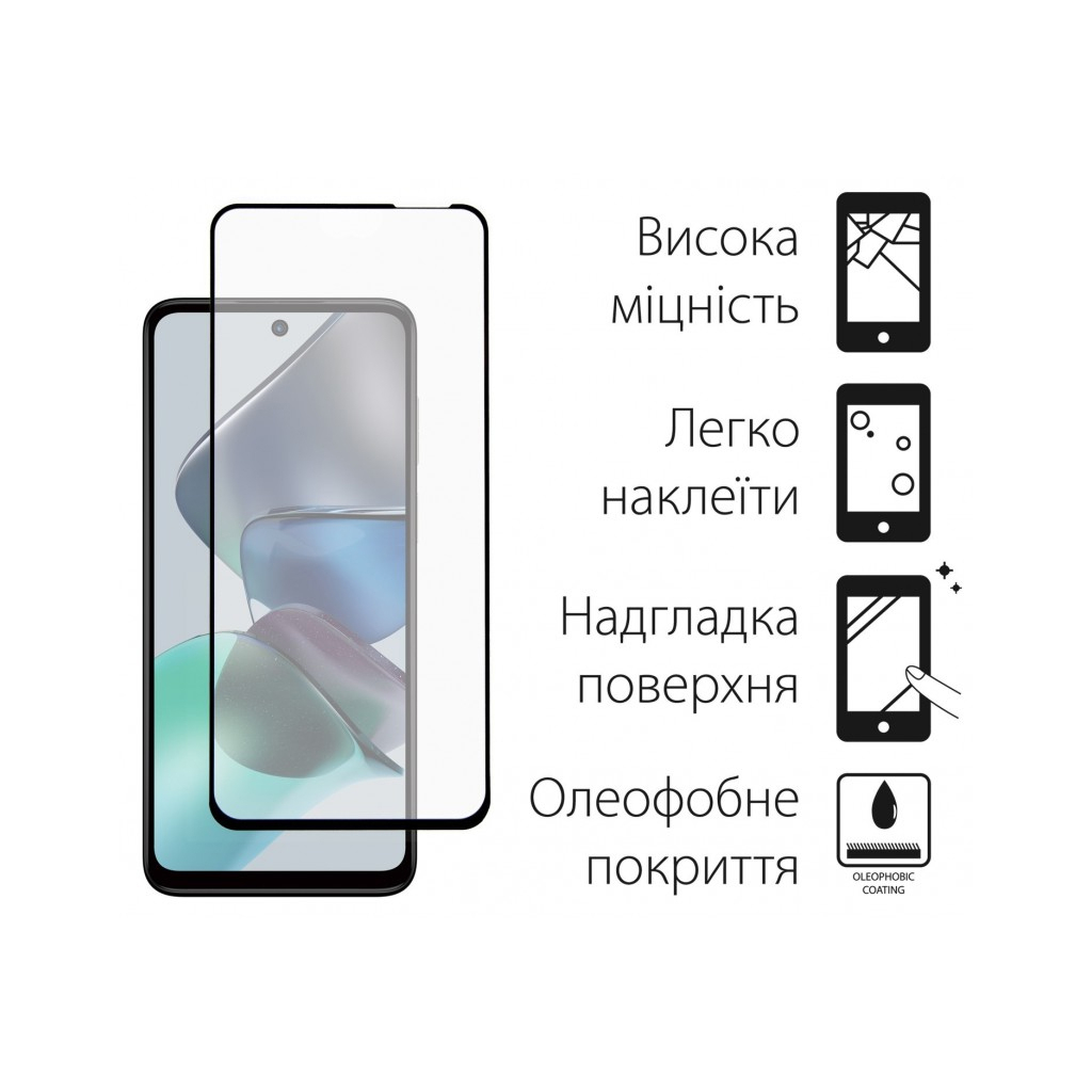 Скло захисне Dengos Full Glue Motorola G13/G23/G53 (black) (TGFG-287) - зображення 2