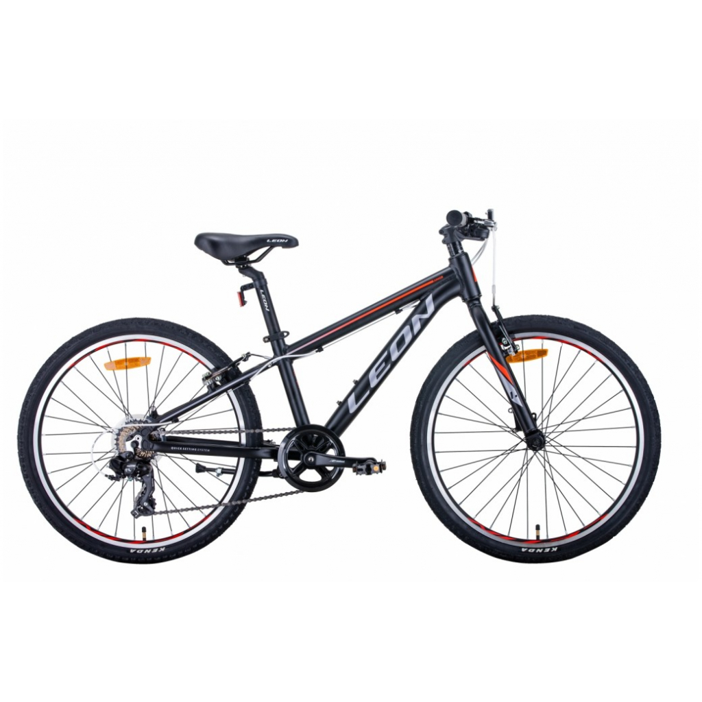 Велосипед Leon 24" JUNIOR рама-12" 2021 Black/Orange (OPS-LN-24-063) - зображення 1