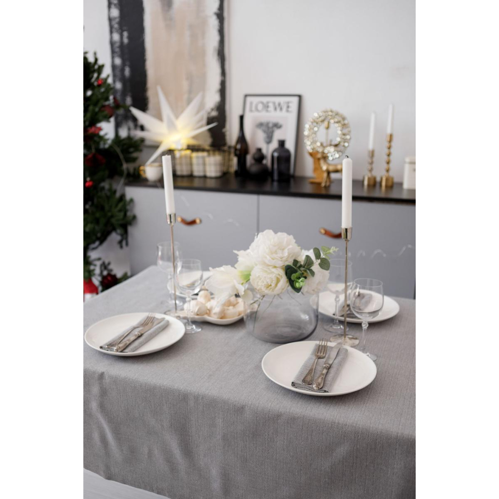 Скатертина Прованс святкова Перлина Silver 132х120 см (037590) - изображение 2